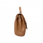 Beau Design Stylish Tan Color Imported PU Leather Slingbag With Adjustable Strap For Women's/Ladies/Girls